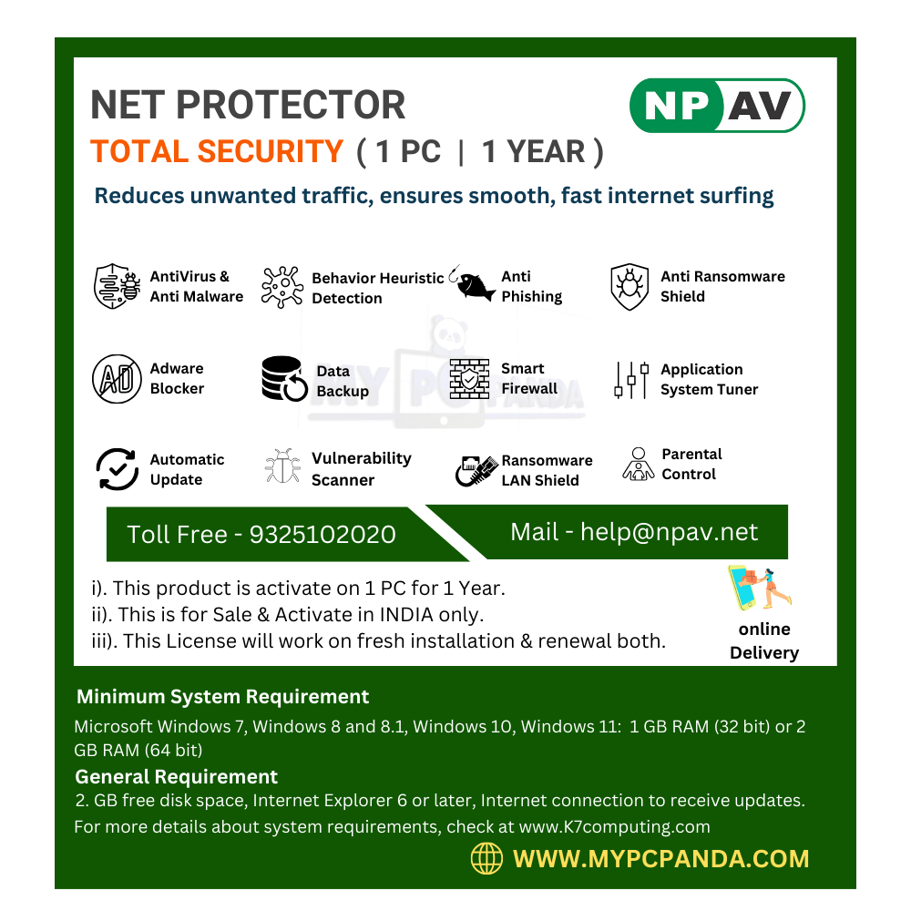 1708587177.Buy Net Protector Total Security 1 PC 1 year Antivirus-my pc panda